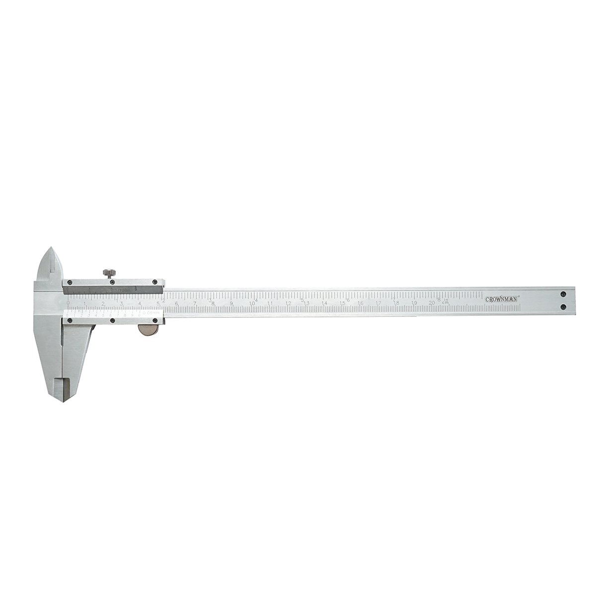 Subler mecanic profesional 200mm, scala gradata in mm/cm/inch, masuratoare interioara, exterioara, adancime Crownman